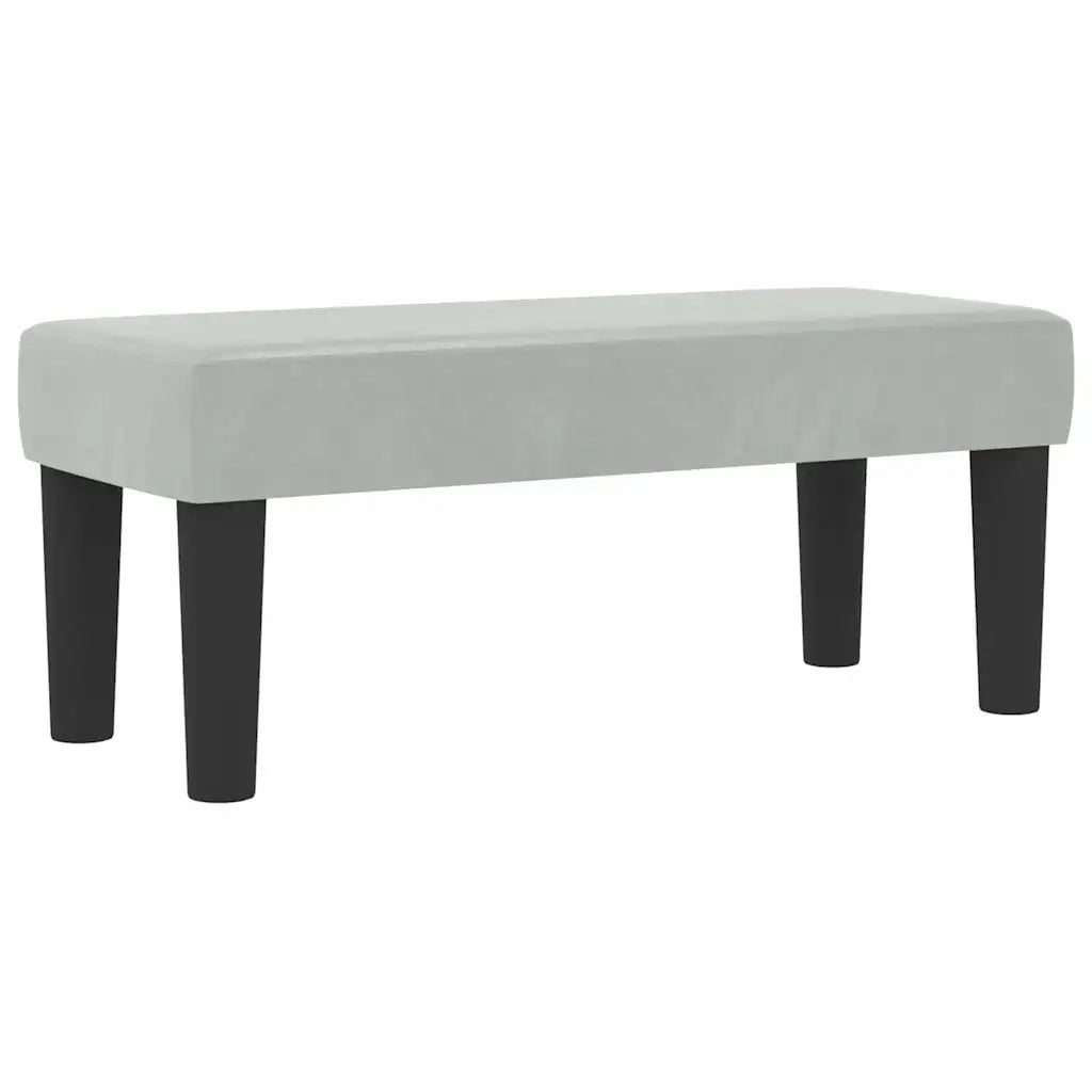 Letto a molle con materasso Grigio chiaro 80 x 200 cm Velluto