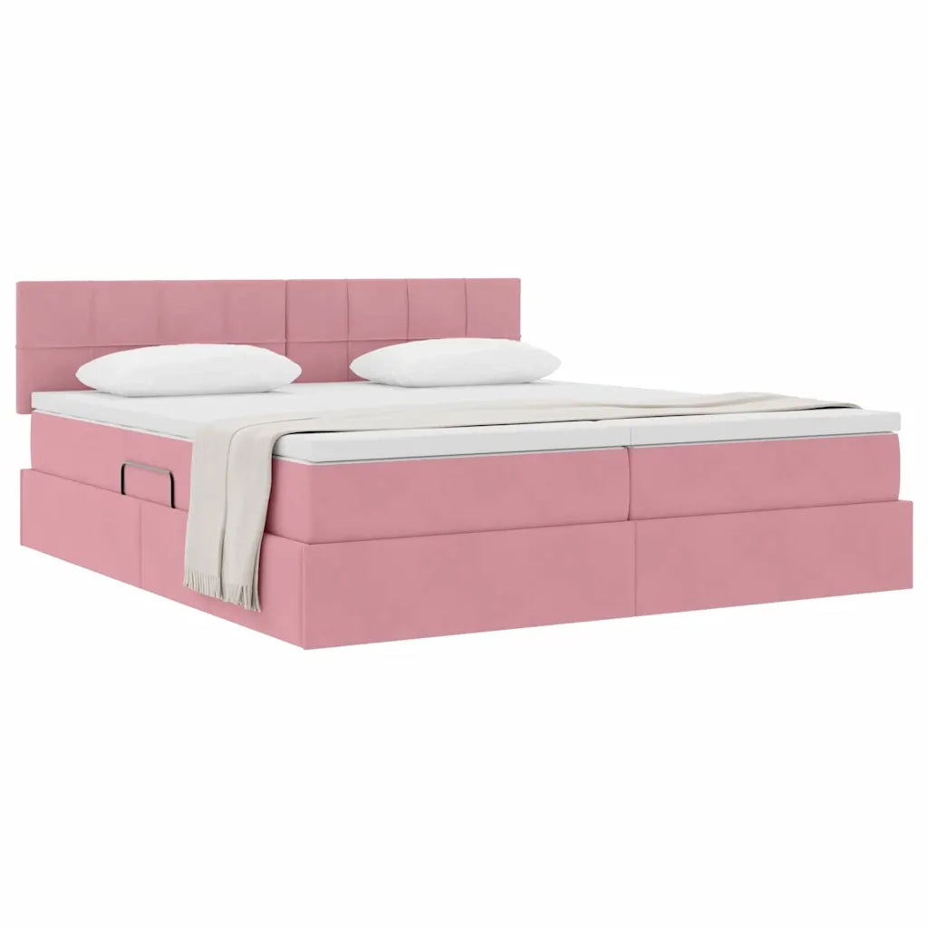 Letto con Contenitore con materasso Rosa 100 x 200 cm