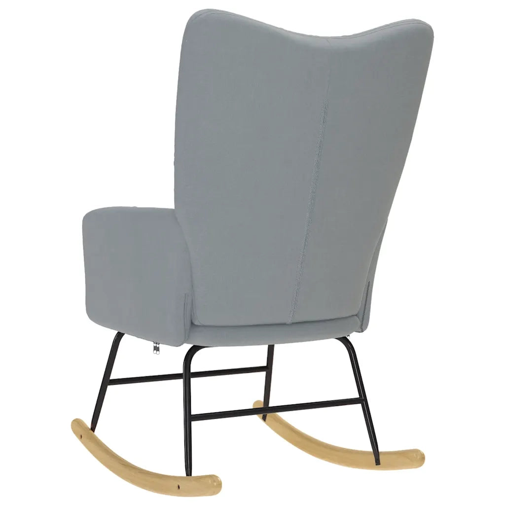 Sedia a Dondolo Grigio Chiaro in Tessuto 4016789