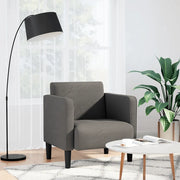 Divano Sedia con Braccioli-Poltrona-Sofa Relax Grigio Chiaro 54 cm Tessuto a Coste