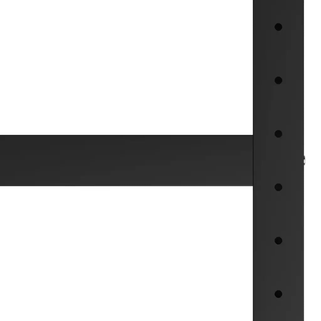 Telaio per Banco da Lavoro in Metallo 150x57x79 cm Nero e Rosso 147929