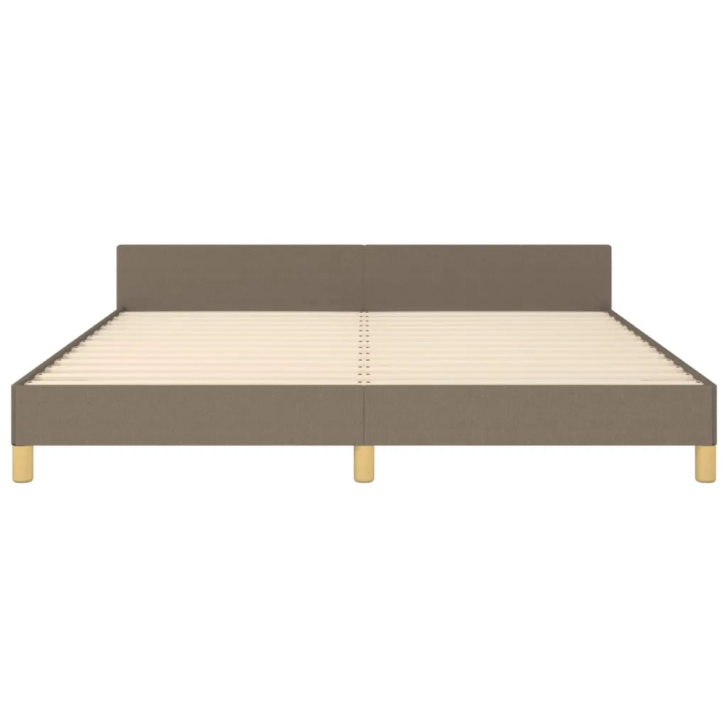 Letto matrimoniale | Letto per adulti | Giroletto senza Materasso Tortora 160x200 cm in Tessuto