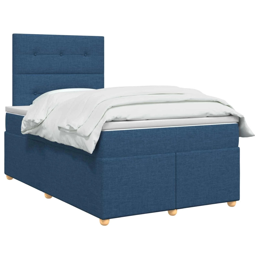Letto box spring con materasso Blu 120 x 190 cm Tessuto 3455307