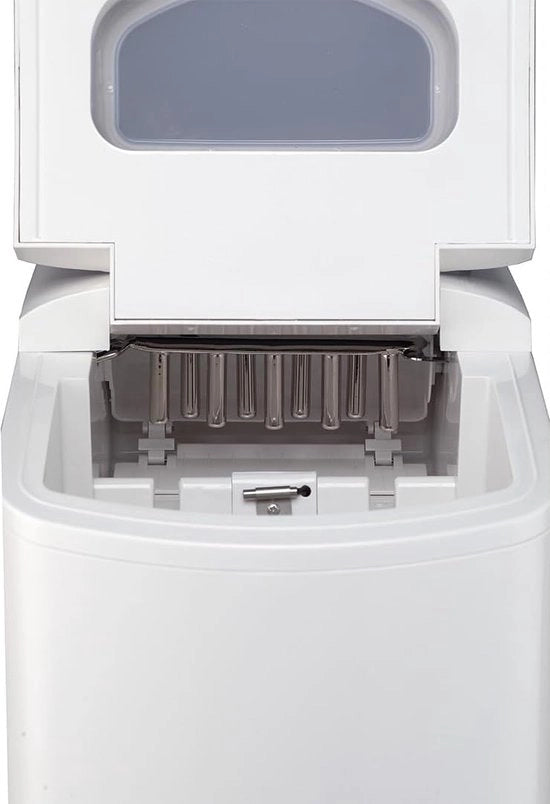 Fabbricatore di Ghiaccio 10 kg 150 W - 9 Cubi di Ghiaccio in 9 Minuti - Serbatoio d'Acqua 1,7 L - Cestino e Cucchiaio