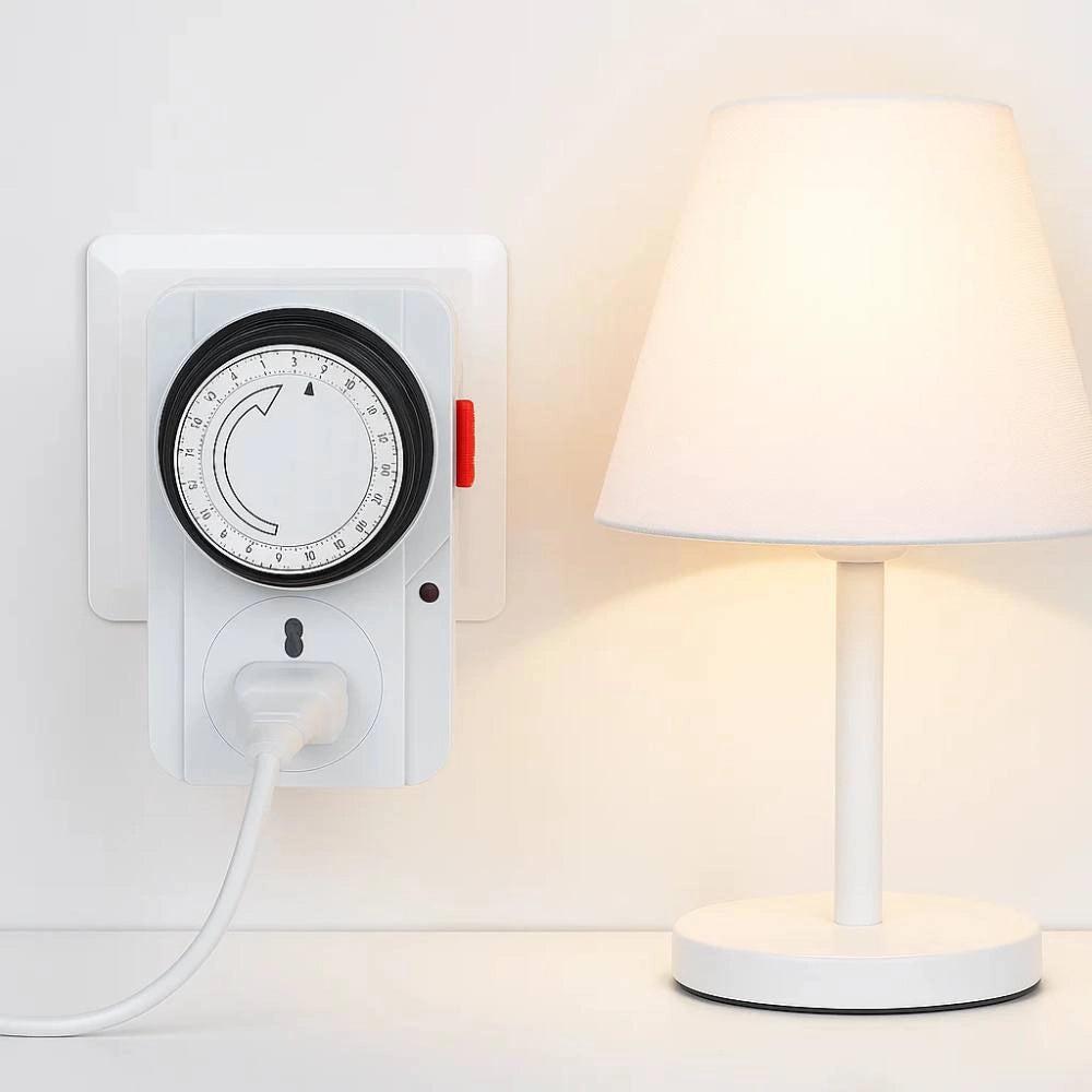 Ecova 20808 timer meccanico giornaliero programmabile con presa bipasso 16a
