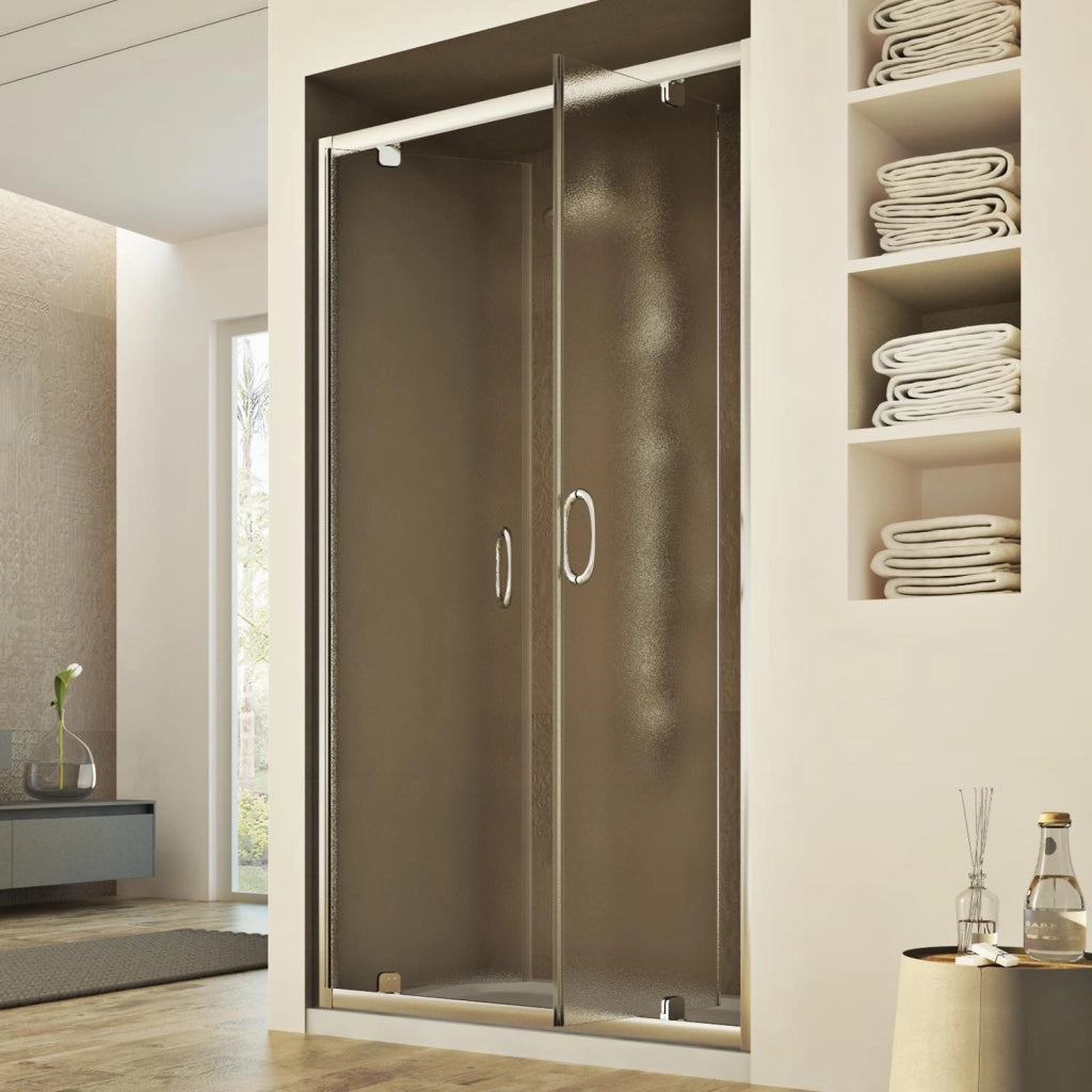 Porta Doccia 100CM H185 stampato C  mod. Sintesi 2 Ante
