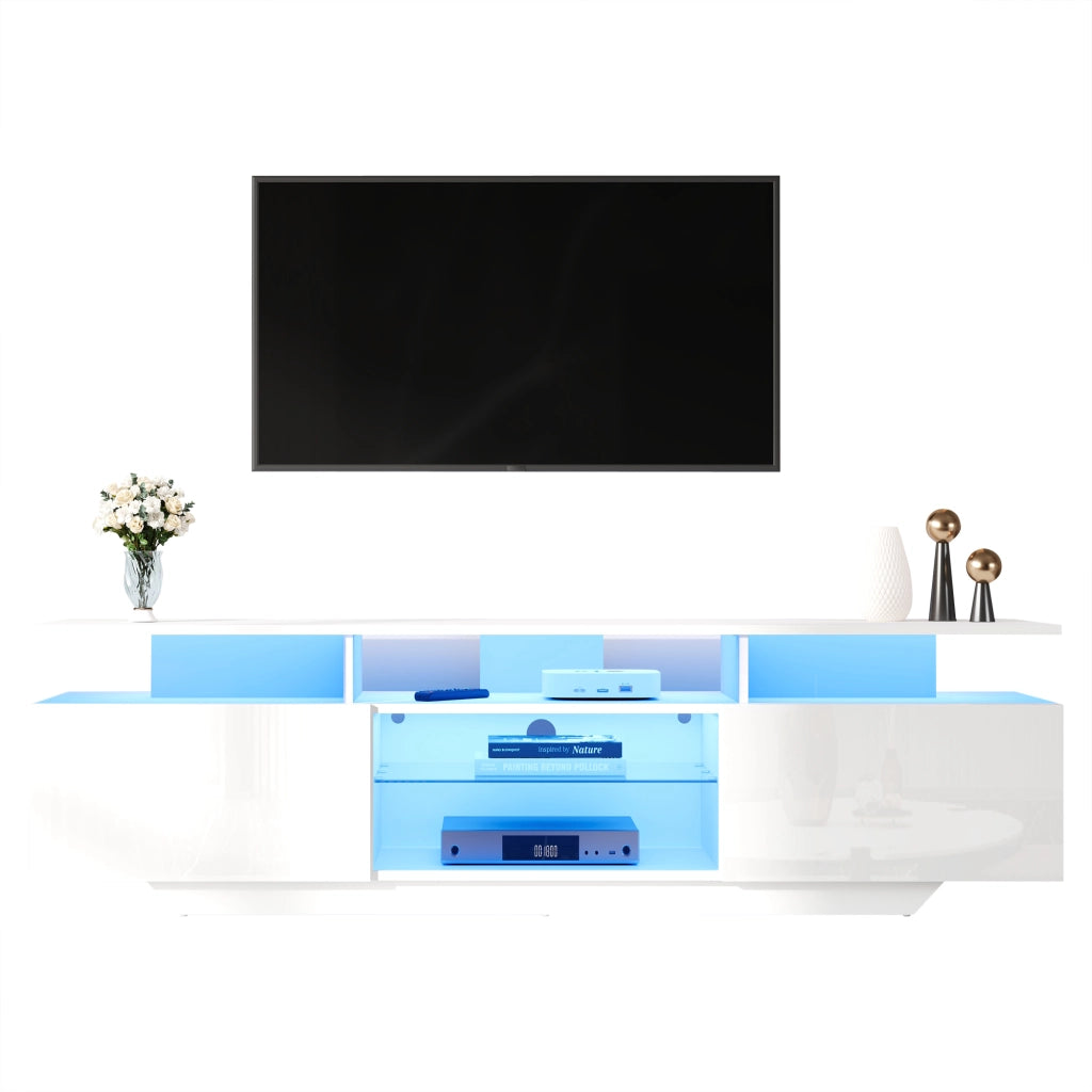 Cassettiera TV bianca in MDF lunghezza 160 cm