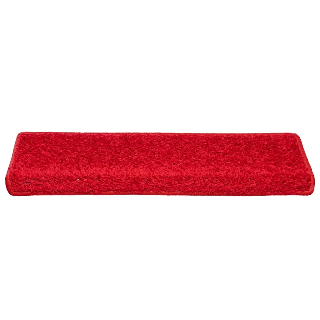 Tappetini per scale 30 pz | Gradini per Scale 65x21x4 cm Rosso Bordo rettangolare