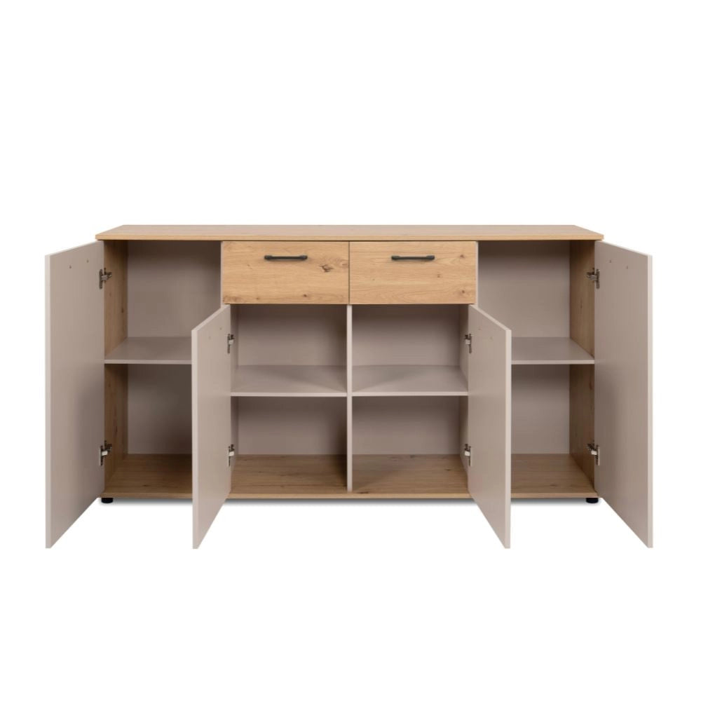 Madia Kerry51A 4 Ante e 2 Cassetti Beige e Artisan Oak