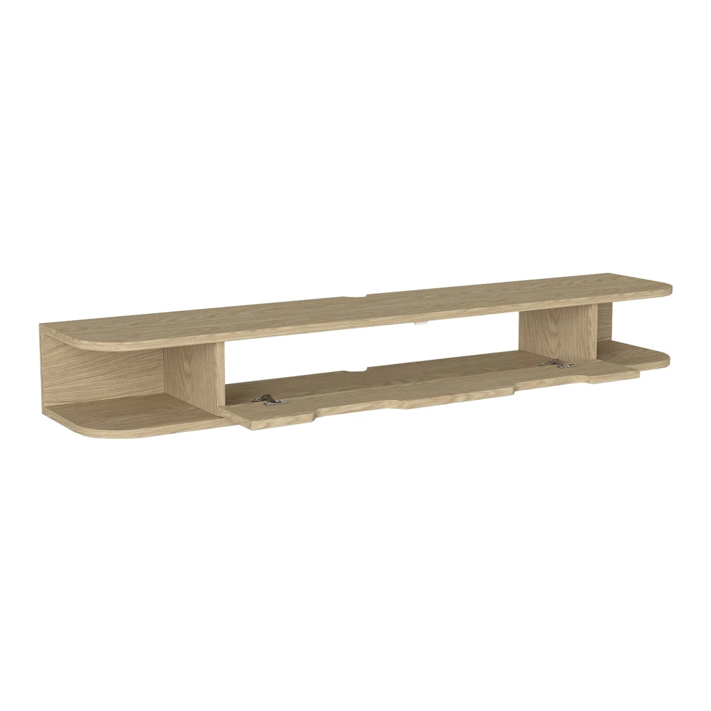 Mobile Porta TV Karjali da Parete con Anta a Ribalta 150 x 30 x 19 cm - Effetto Rovere [en.casa]