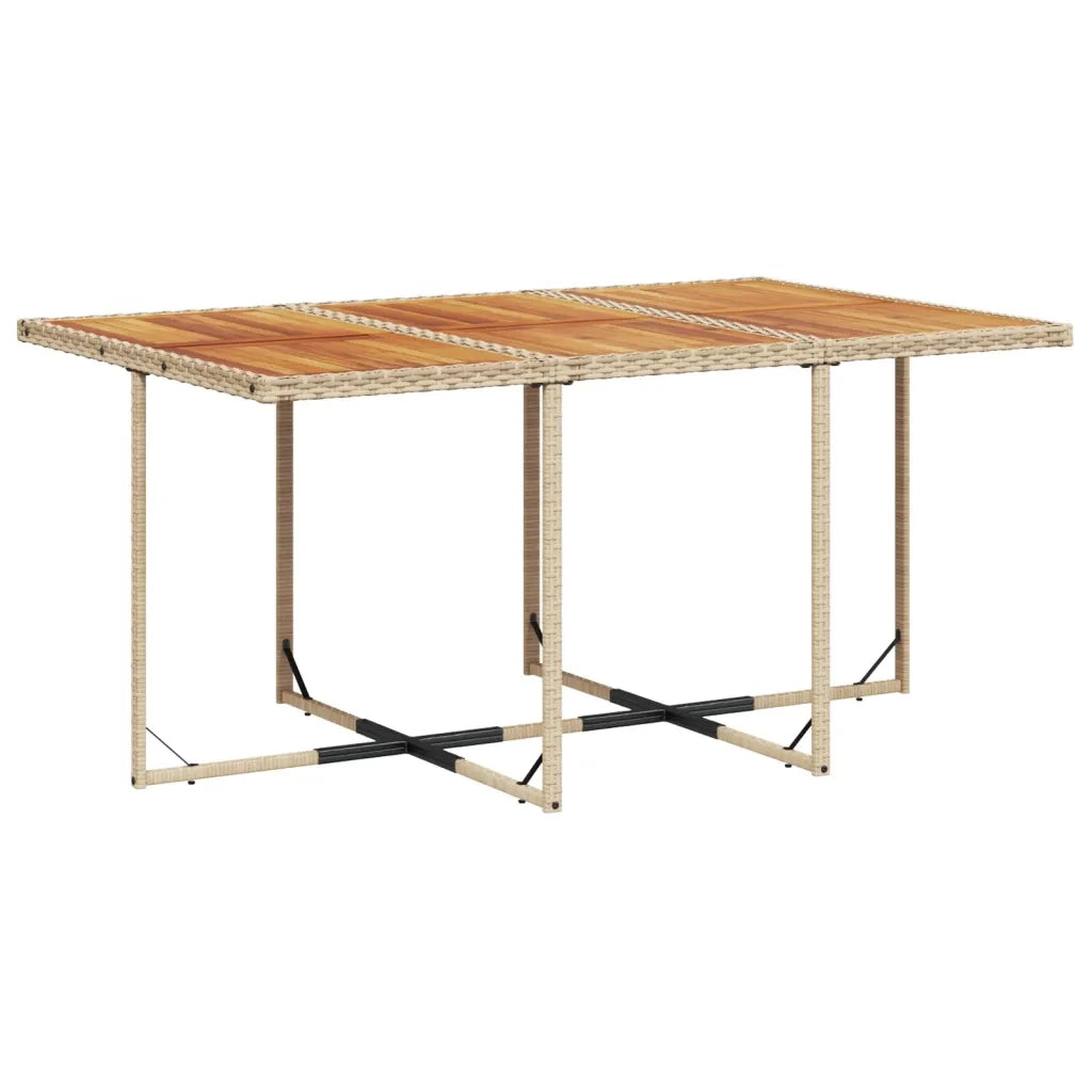 Set da Pranzo da Giardino 11 pz con Cuscini Beige in Polyrattan 3277923