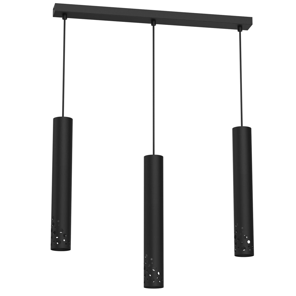 Luminex Tibia Buble sospensione barra 3xGU10 nera 60cm