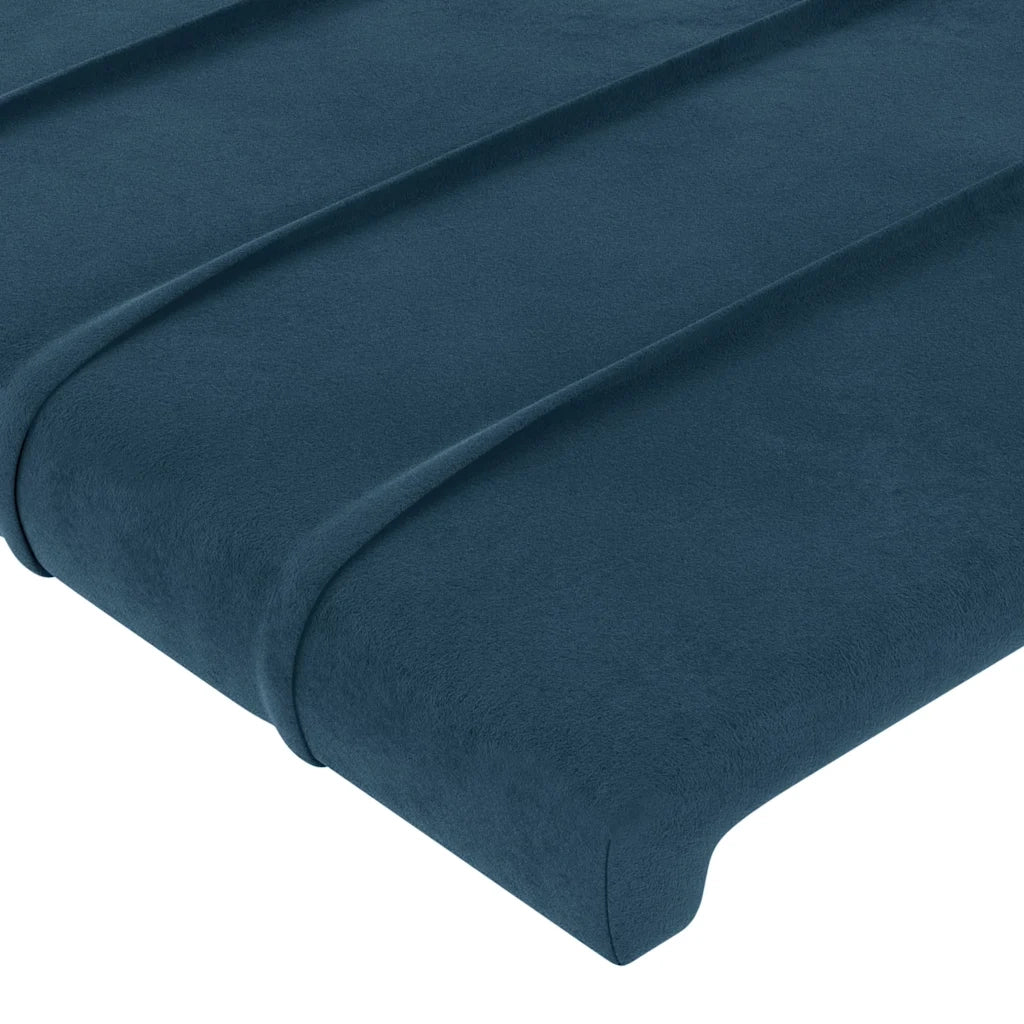 Testiera ad Orecchio Blu Scuro 203x23x118/128 cm in Velluto 3118166