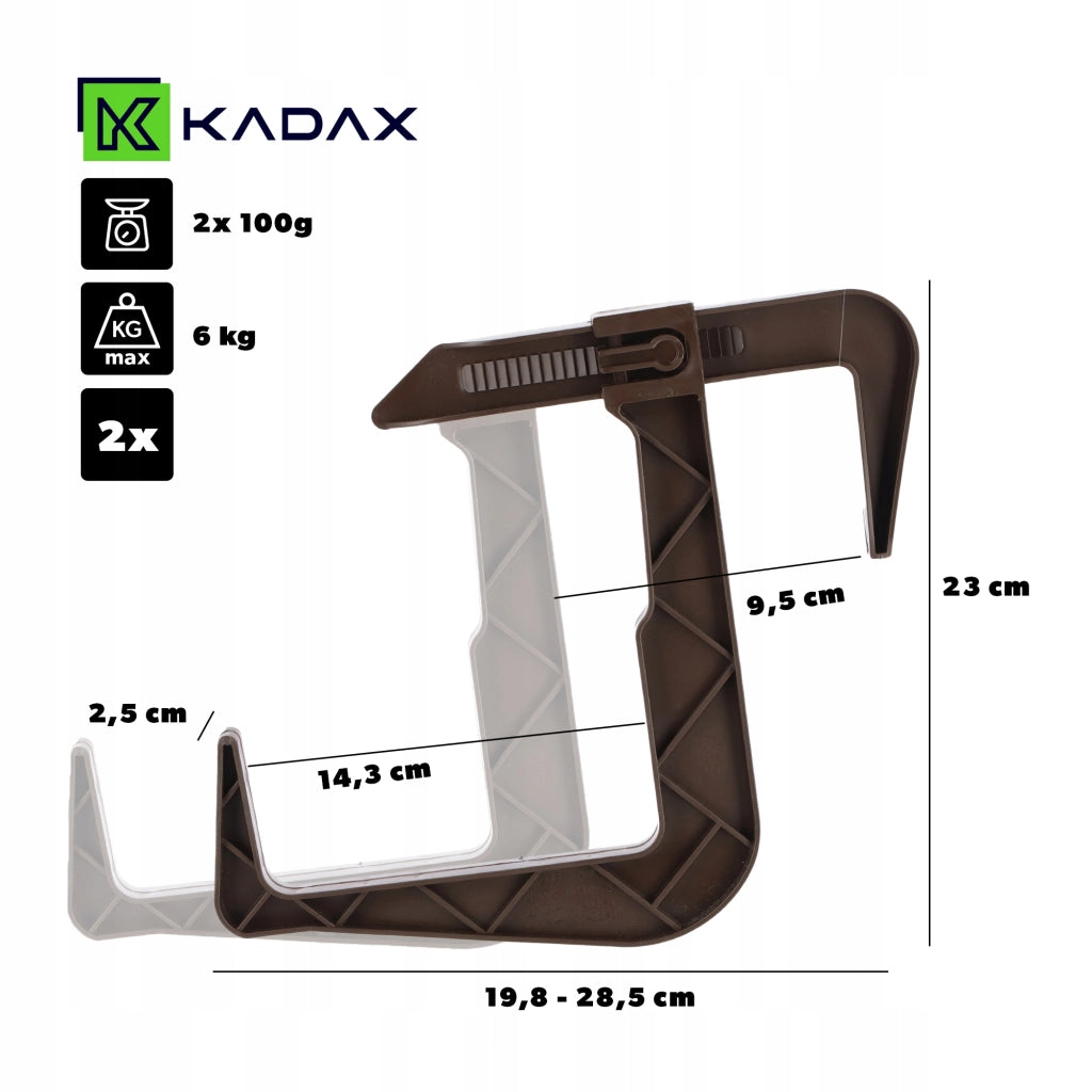 KADAX - Set di 2 ganci per vasi da fiori da balcone.