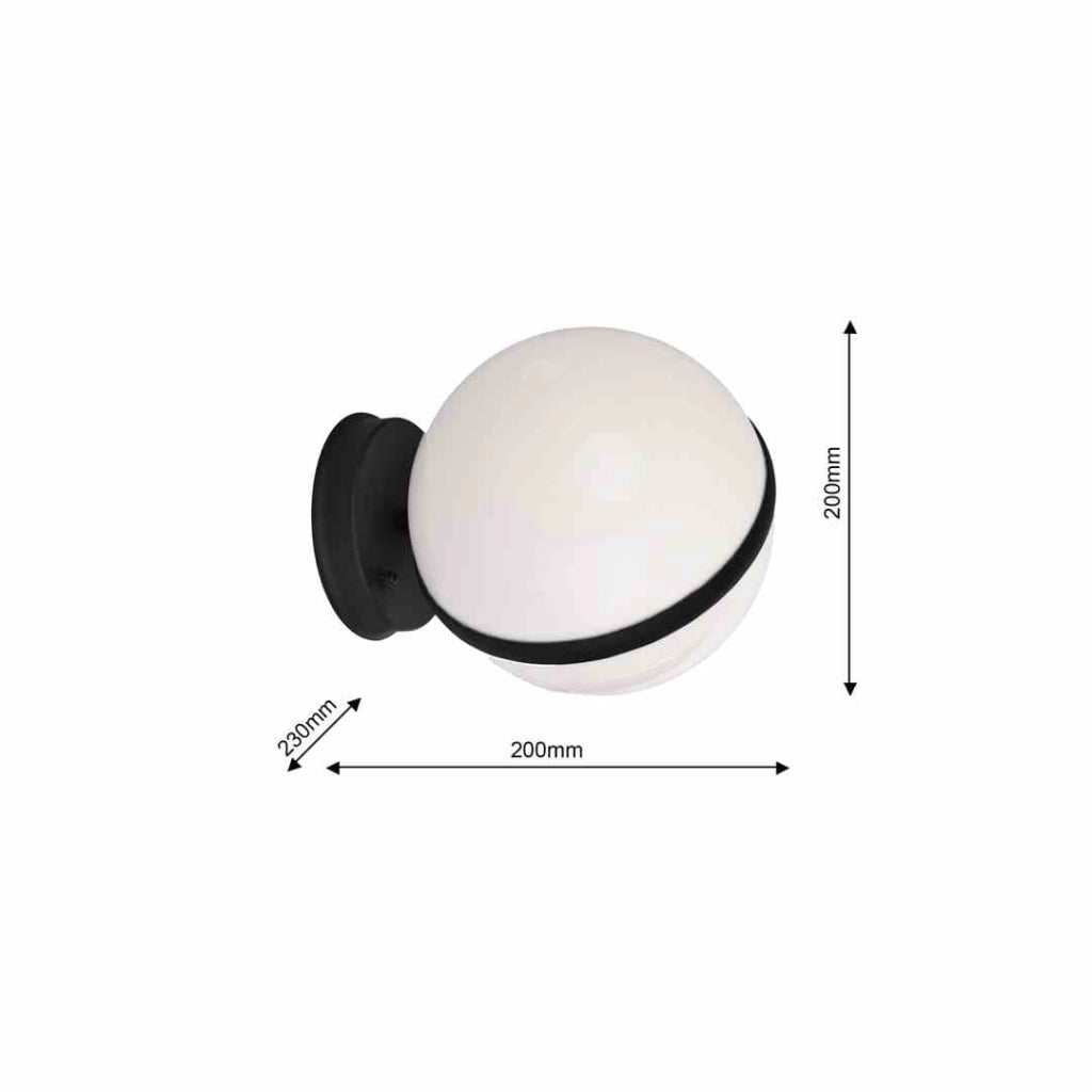 Applique da esterno CIRCULO nera E27 IP44 Eko-Light EKO6641