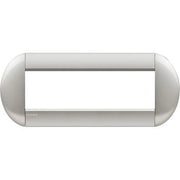 BTicino Livinglight Placca, 7 Moduli, Grigio Tech