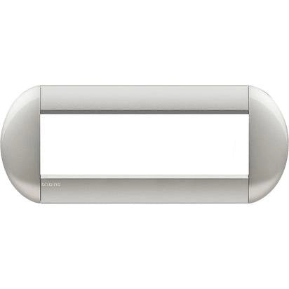 BTicino Livinglight Placca, 7 Moduli, Grigio Tech
