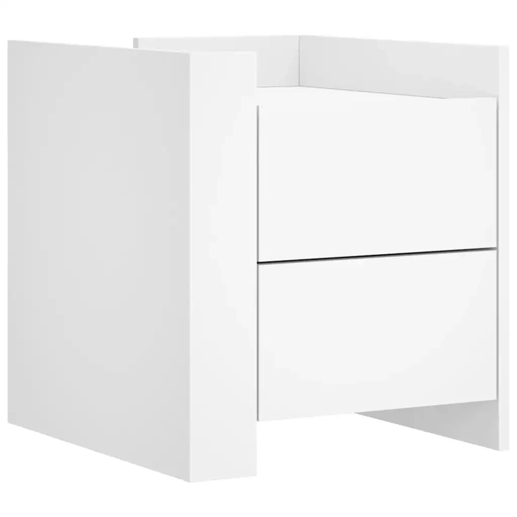 Comodino Bianco 45x50x50 cm in Truciolato 848283