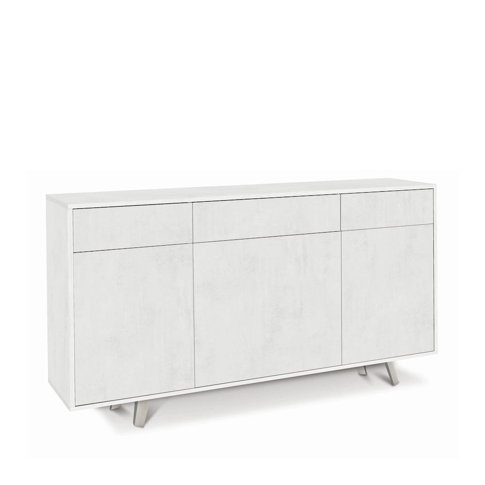 Mobile Soggiorno 3 Ante 3 Cassetti 164x41 h92cm Ossido Bianco