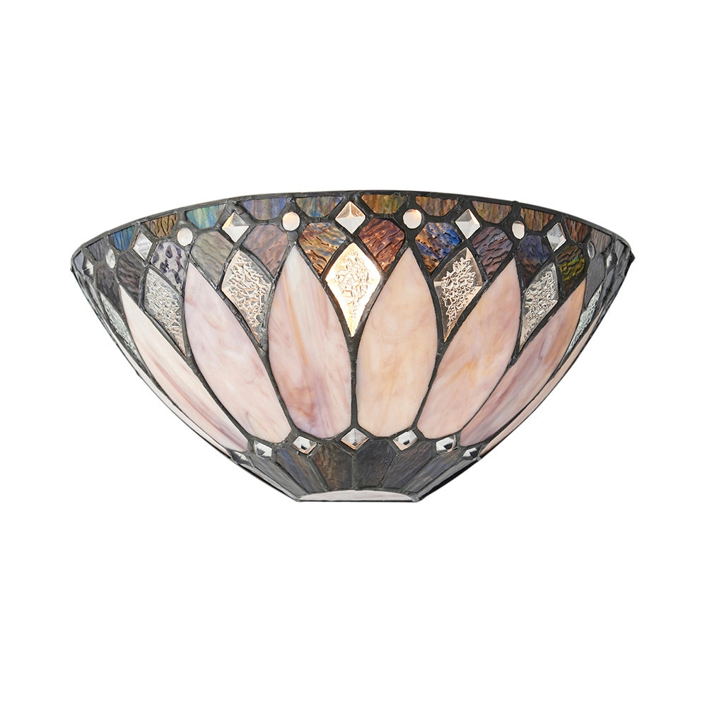Applique Art Déco vetro semicerchio Tiffany BROOKLYN E14 40W