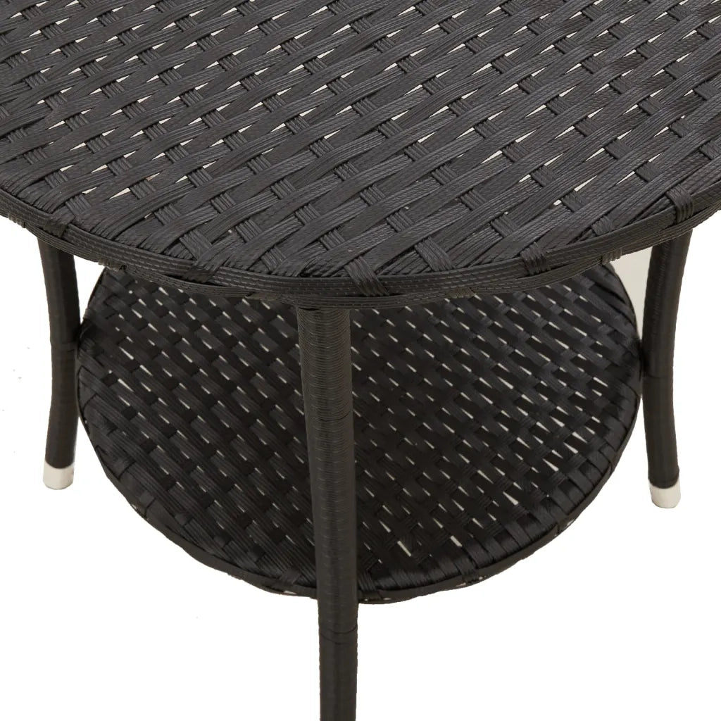 Sedie da Giardino Reclinabili 2 pz | Sedie da Esterno con Tavolo in Polyrattan