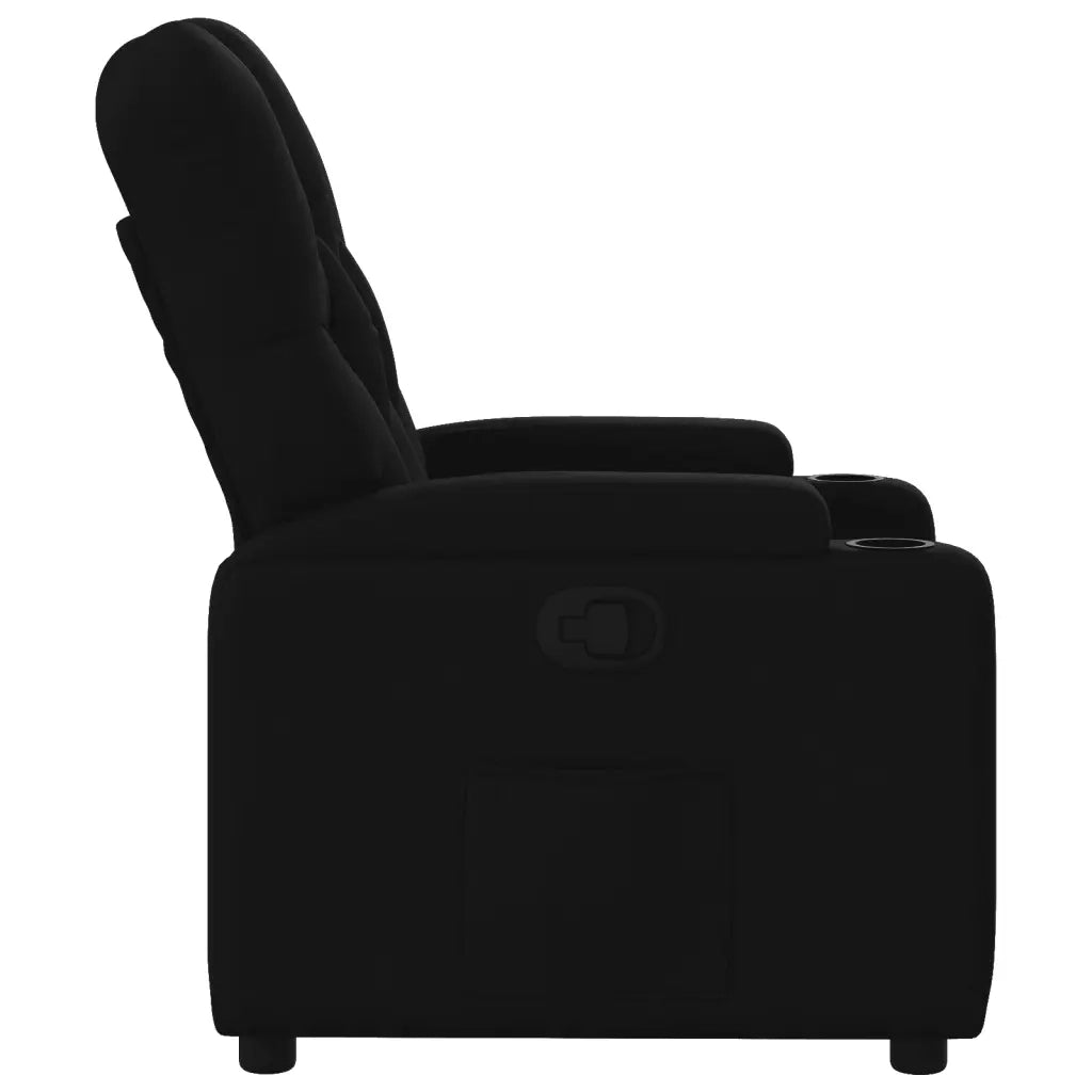 Poltrona | Sedia Relax Reclinabile in Tessuto Nero