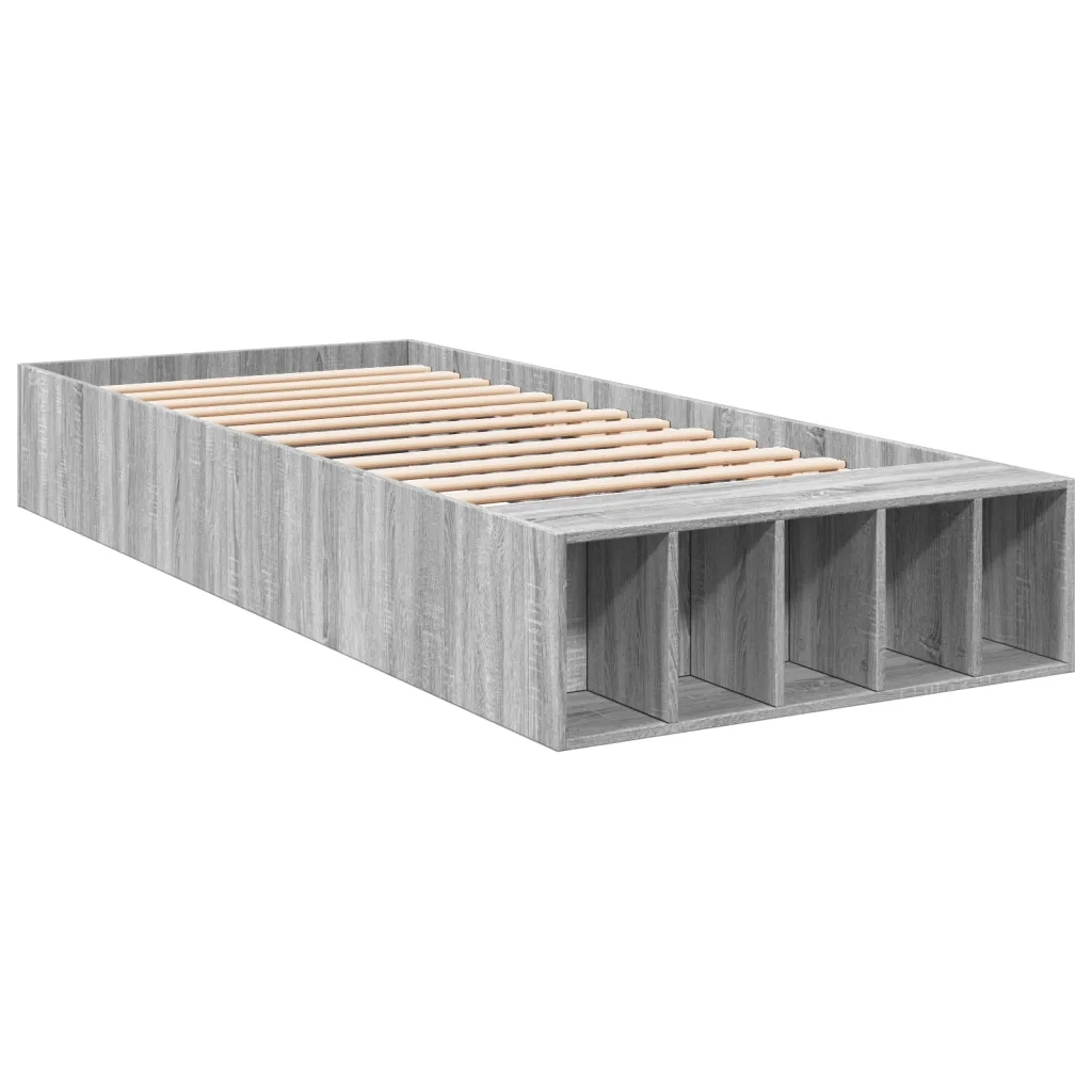 Letto singolo | Letto per adulti | Giroletto senza Materasso Rovere Sonoma 90x190 cm