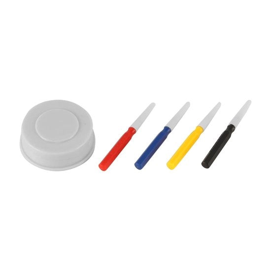 Kit di riparazione orologeria con 4 pennelli di olio - contenitore di olio - duraturo - formato compatto - facile da trasportare - per uso domestico - attrezzatura orologeria