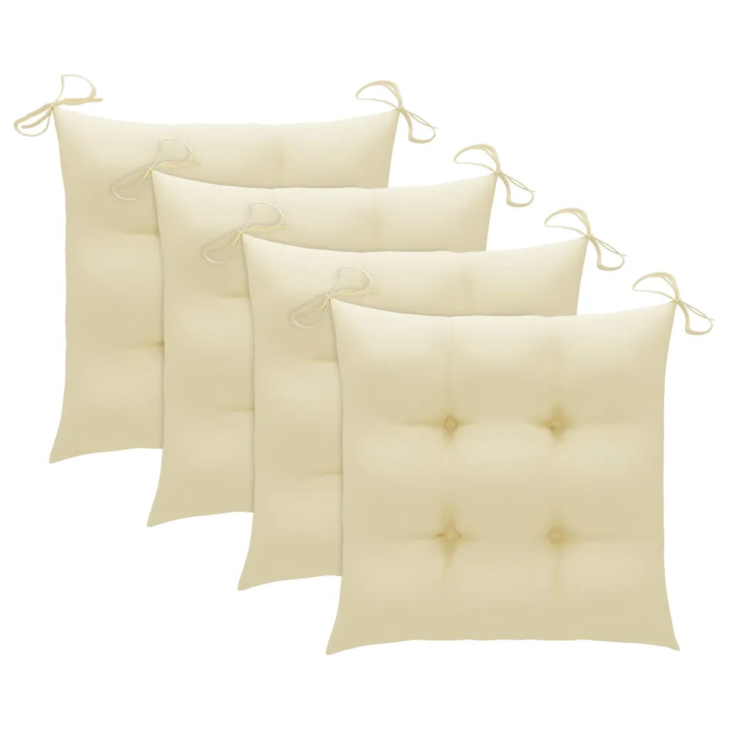 Set da Pranzo da Giardino 5 pz Pieghevole con Cuscini in Bambù 3063977