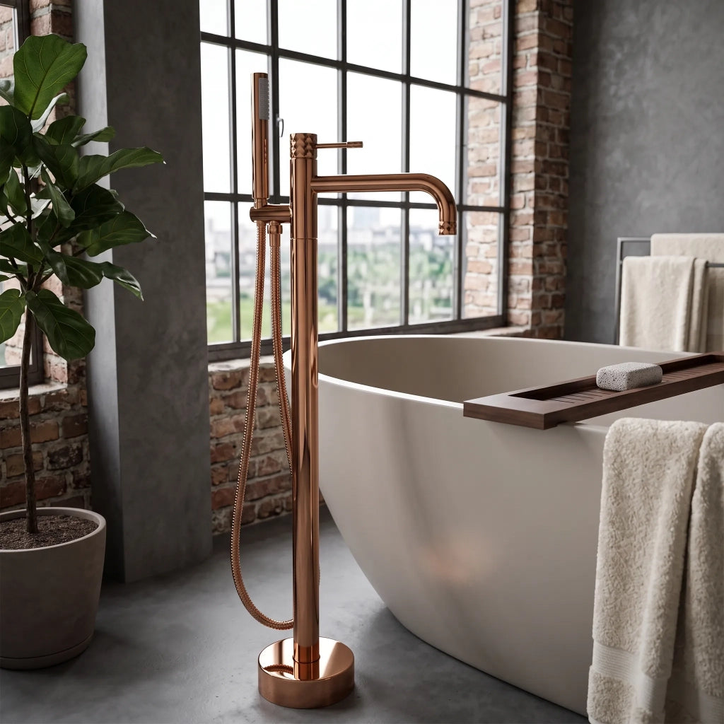 Rubinetto Indipendente Rea Lungo Diamond Copper
