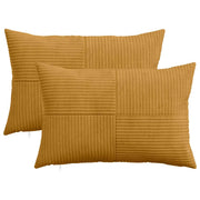 Federa 2 pcs ALMELO Giallo 50 x 80 cm corduroy 915219