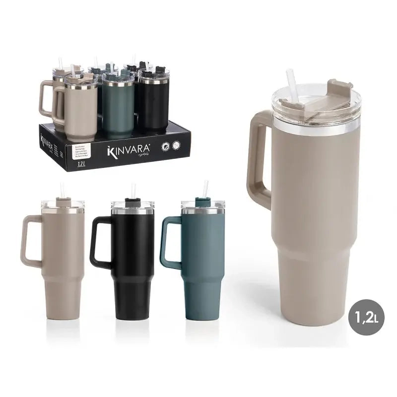 Bottigli termica 1200 ml con manico colori assortiti