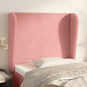 Testiera ad Orecchio-Testata con Orecchie Rosa 103x23x118/128 cm in Velluto 159393