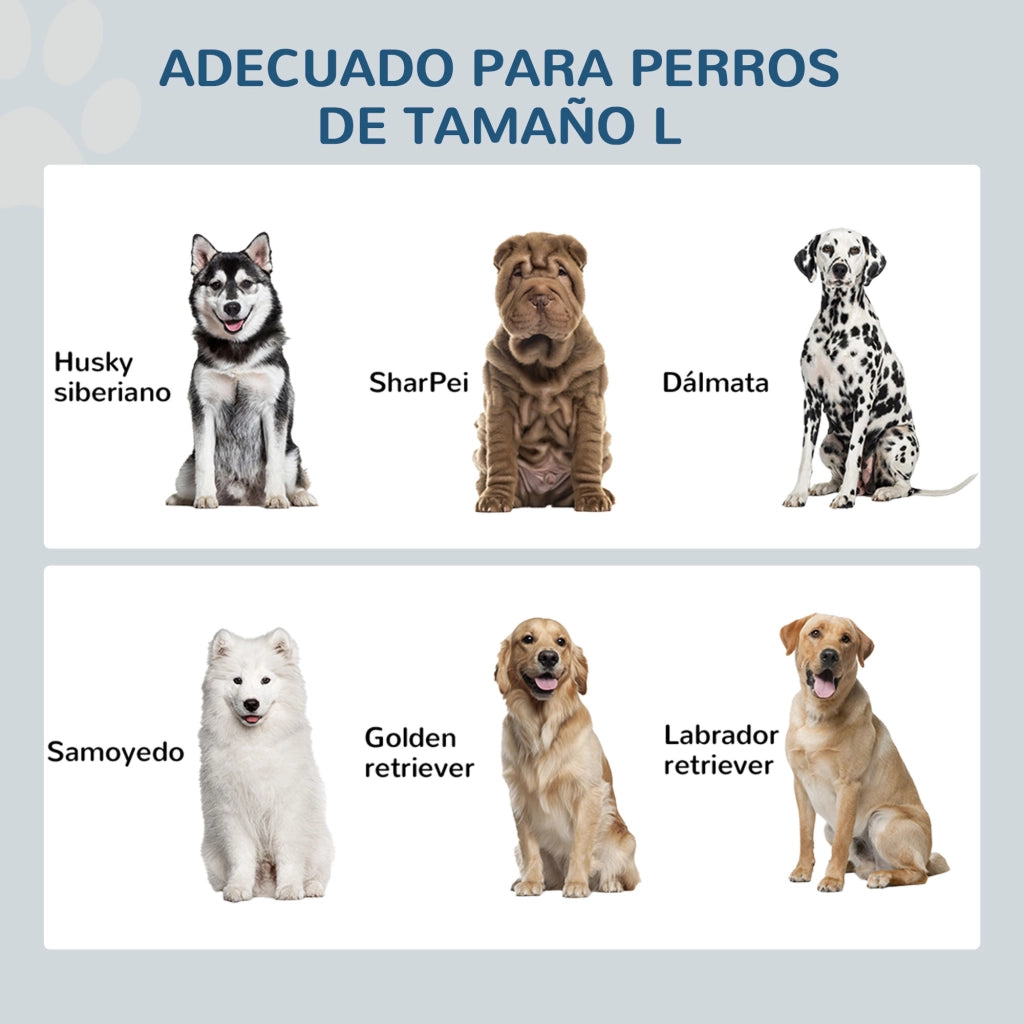 Tavolo per cani con ciotole e cassetto ¨C Minimal ¨C 63x30x36 cm grigio bianco