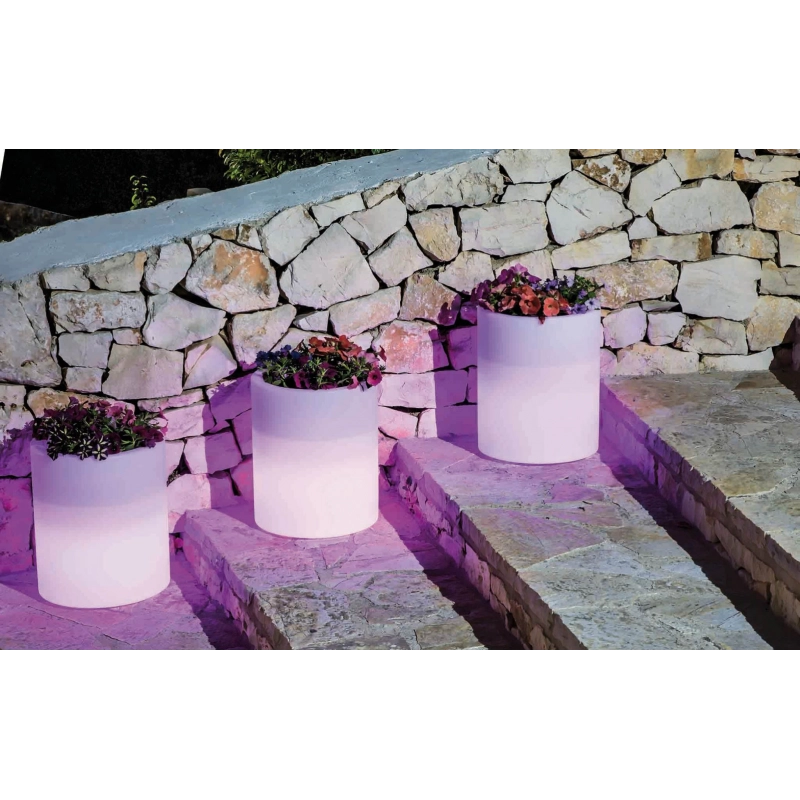 VASO LUMINOSO DELPHINUS 50 h CON LED MULTICOLOR E BATTERIA SOLARE