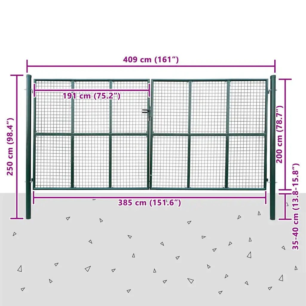 Cancello da Giardino in Rete 400x200 cm 141393