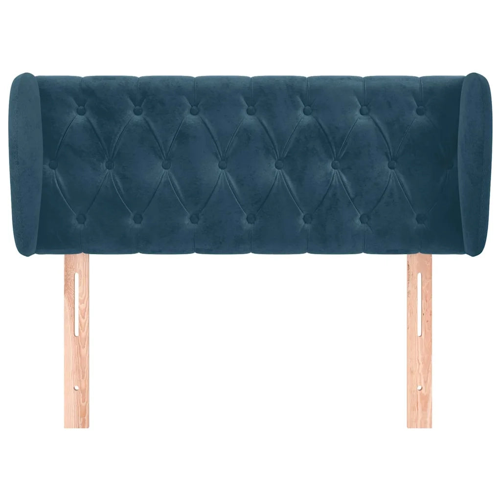Testiera ad Orecchio Blu Scuro 93x23x78/88 cm in Velluto 3117520