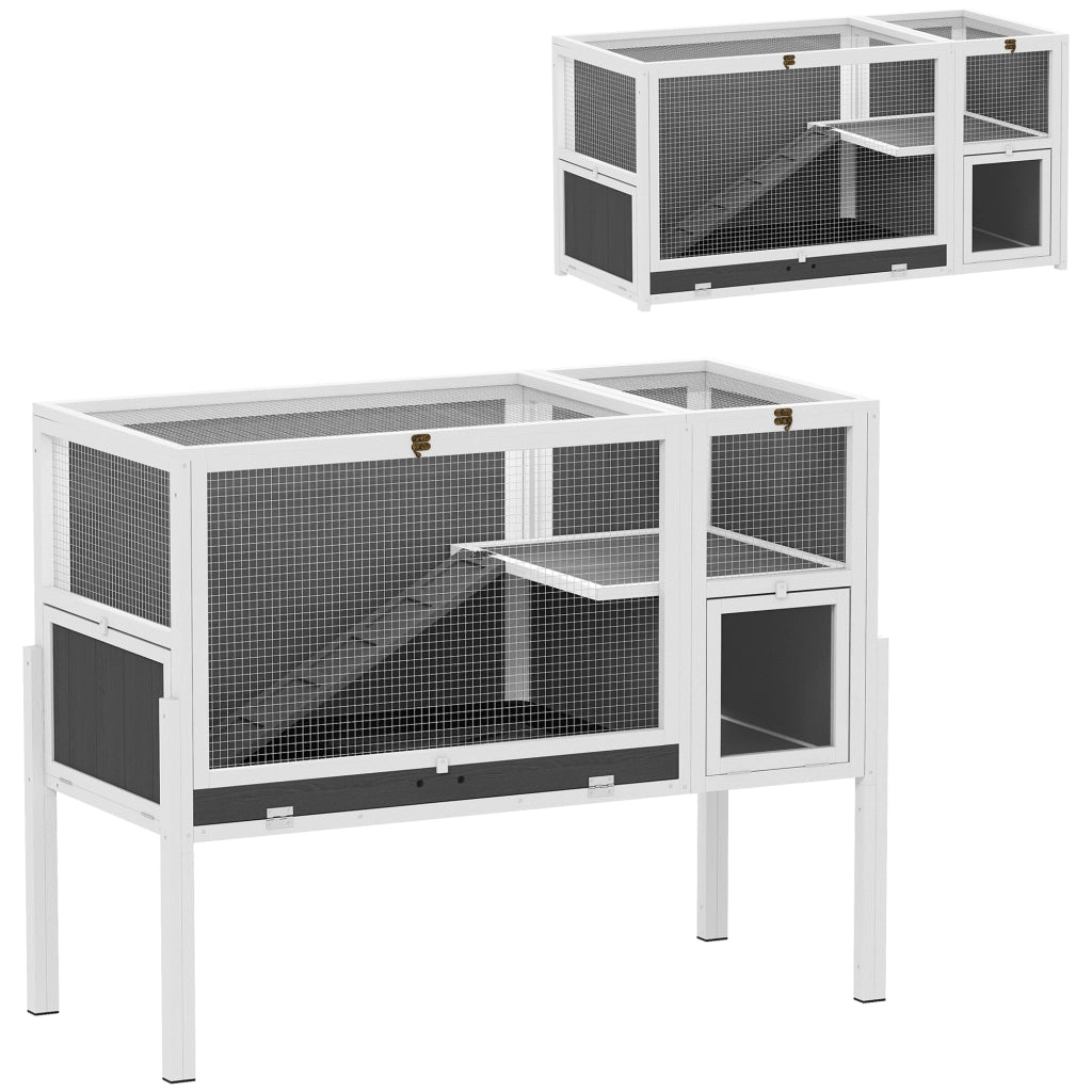 Gabbia per Conigli e Criceti da Interno ¨C zephmum ¨C Grigio