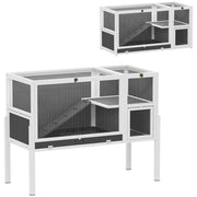 Gabbia per Conigli e Criceti da Interno ¨C zephmum ¨C Grigio