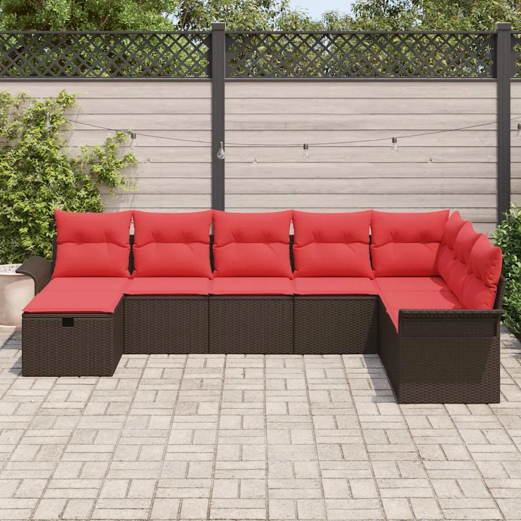 Set Divano da Giardino con cuscino 8 pcs Poly Rattan 3360265