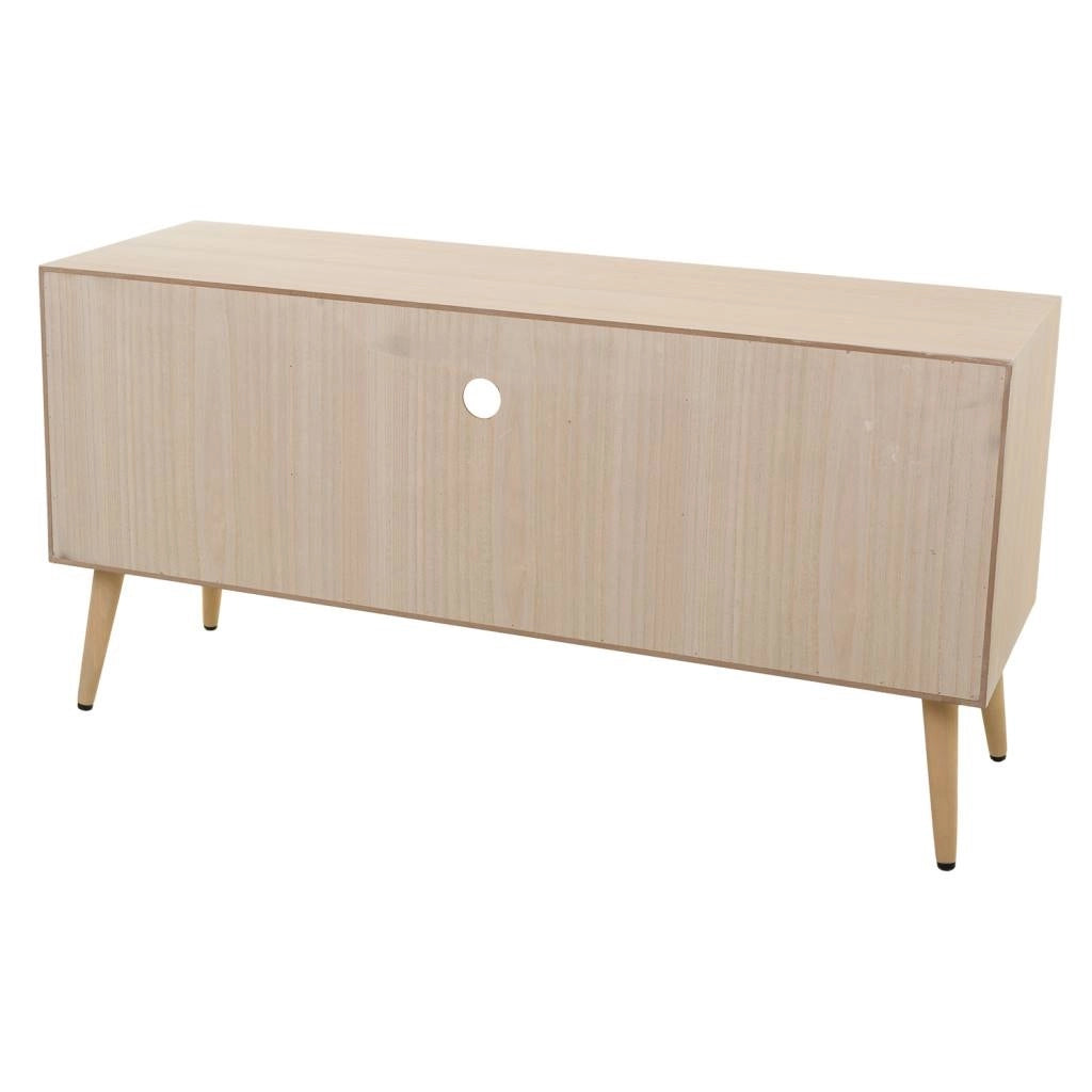 Mobile basso in MDF e rete, marrone, 120x42x60 cm