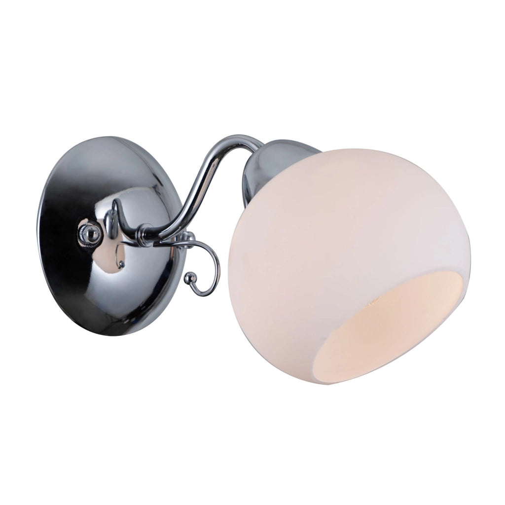 Applique Italux Masseri 1 luce cromata bianca E27 40W