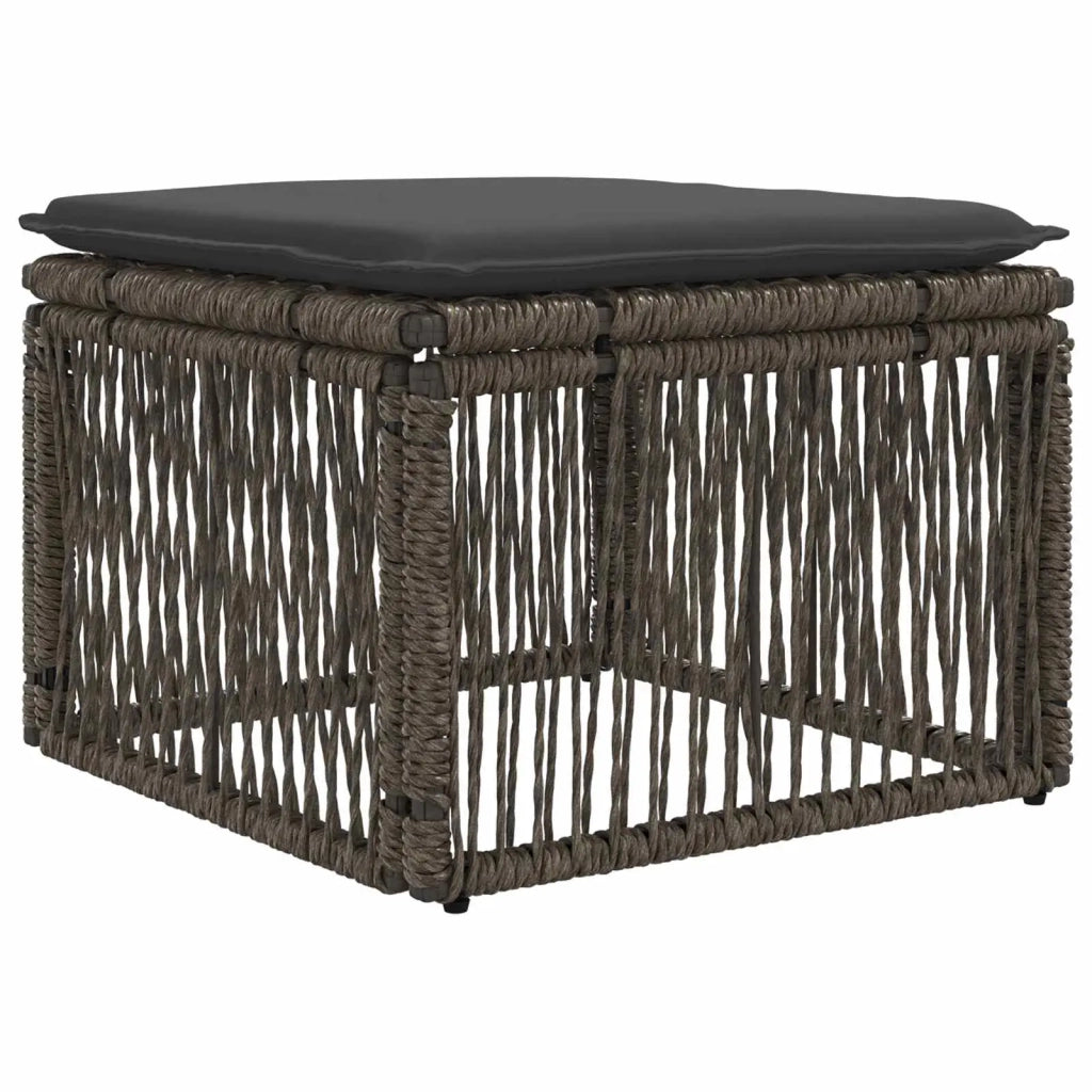 Set Divano da Giardino 10 pcs Grigio polyrattan 3434354
