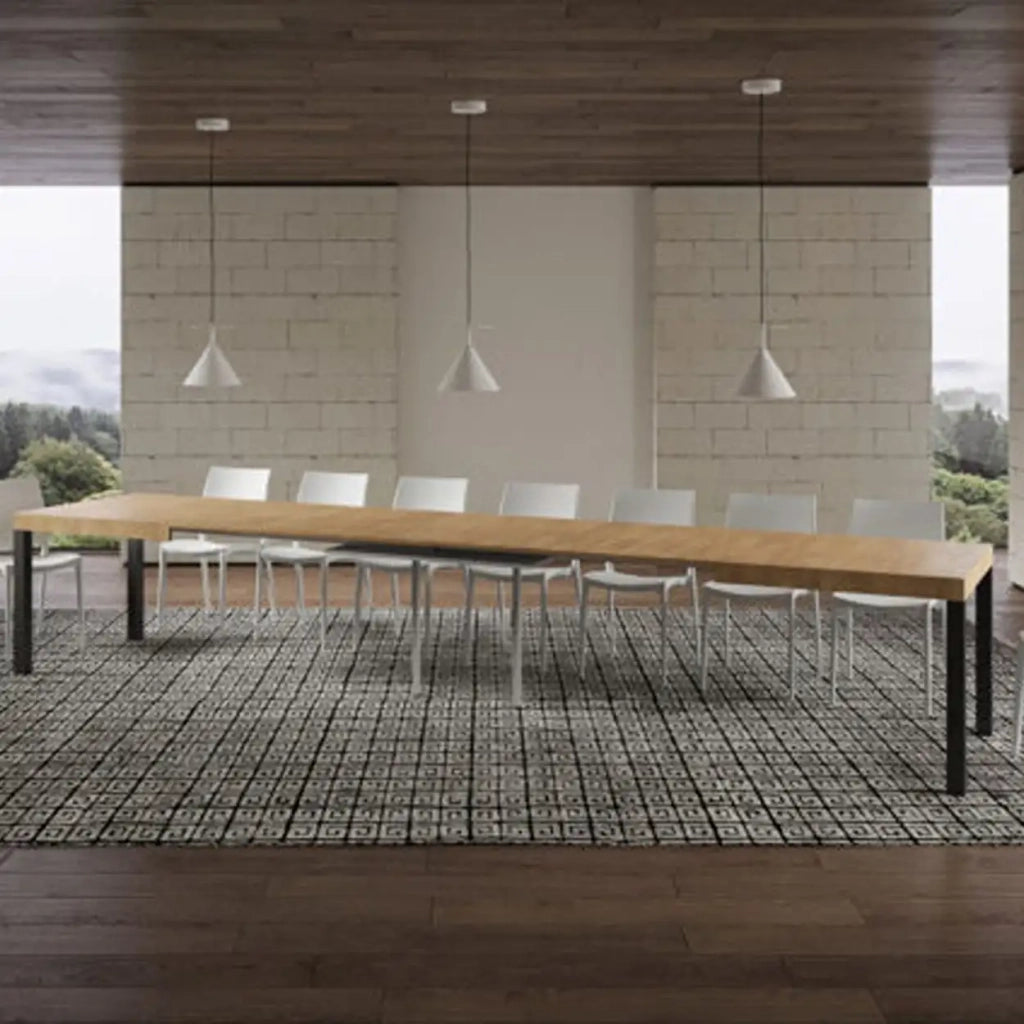 Tavolo allungabile 120/380x90 cm Everyday colore quercia natura gambe antracite