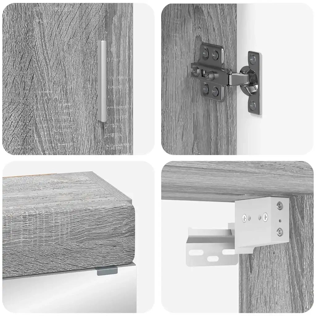 Set di mobili per il bagno TULUM 3 pz Grigio Sonoma 3398040