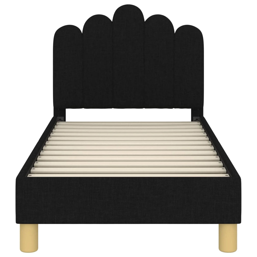 Struttura letto per bambini con testata-Giroletto per bambini Nero 70 x 140 cm 778630
