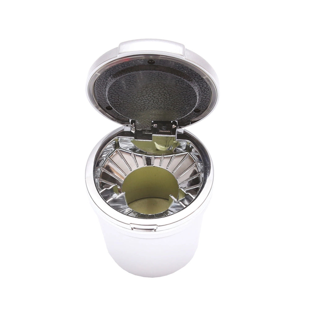Posacenere universale per auto color argento con luce LED multicolore