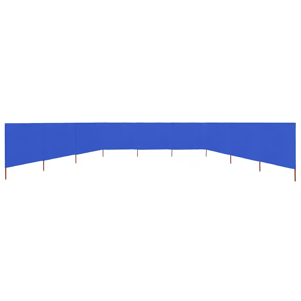 Paravento a 9 Pannelli in Tessuto-Divisorio 1200x120 cm Azzurro