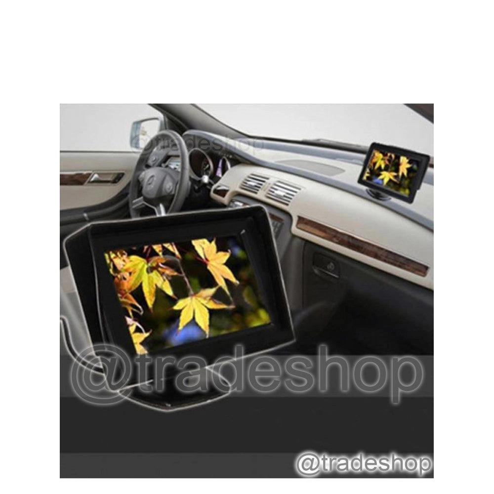 Trade Shop - Monitor Schermo A Colori 4,3" Tft Lcd  Per Auto Retrovisore Kit Retromarcia Vcr -
