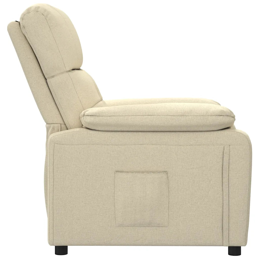 Poltrona Reclinabile in Tessuto Crema 348284